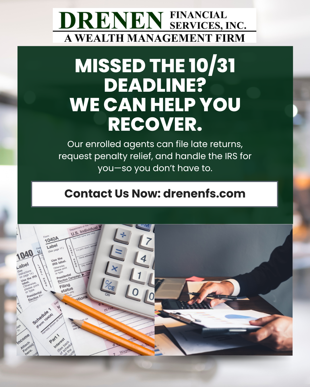 Missed the 10/31 Deadline? We Can Help You Recover.