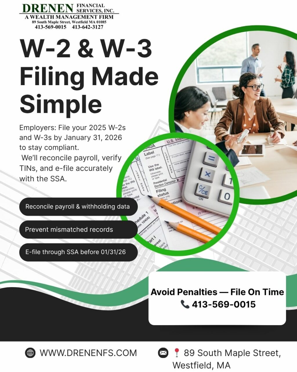 Form W-2 and Form W-3 filing